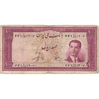 اسکناس 100 ریال کراواتی 1330 - تک - VF20 - محمد رضا شاه