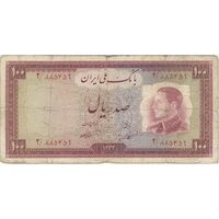اسکناس 100 ریال 1333 - تک - F15 - محمد رضا شاه