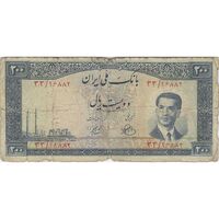 اسکناس 200 ریال 1330 - تک - F12 - محمد رضا شاه