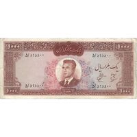 اسکناس 1000 ریال 1341 - تک - VF35 - محمد رضا شاه