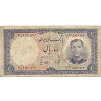 اسکناس 10 ریال 1337 - تک - VF30 - محمد رضا شاه