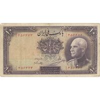 اسکناس 10 ریال پشت فارسی (بدون مهر) - تک - VF25 - رضا شاه