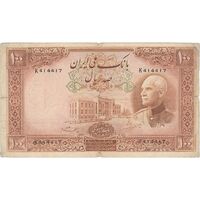 اسکناس 100 ریال پشت فارسی (شماره لاتین) - تک - VF20 - رضا شاه