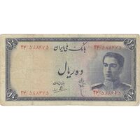 اسکناس 10 ریال سری سوم - تک - VF20 - محمد رضا شاه