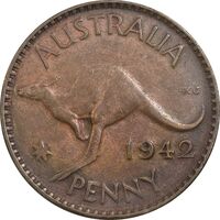 سکه 1 پنی 1942 جرج ششم - EF45 - استرالیا