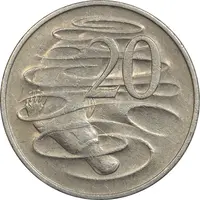 سکه 20 سنت 1969 الیزابت دوم - EF45 - استرالیا