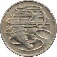 سکه 20 سنت 1970 الیزابت دوم - AU50 - استرالیا