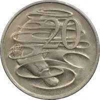 سکه 20 سنت 1970 الیزابت دوم - AU50 - استرالیا