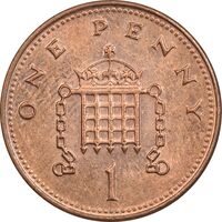 سکه 1 پنی 2006 الیزابت دوم - MS62 - انگلستان