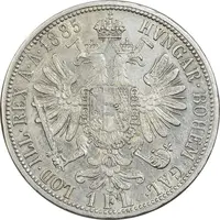 سکه 1 فلورین 1885 فرانتس یوزف یکم - EF45 - اتریش-مجارستان