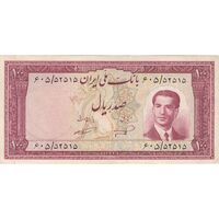 اسکناس 100 ریال کراواتی 1332 - تک - AU55 - محمد رضا شاه