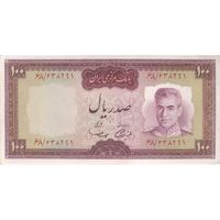 اسکناس 100 ریال (آموزگار - سمیعی) نوشته قرمز - تک - UNC62 - محمد رضا شاه
