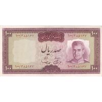 اسکناس 100 ریال (آموزگار - سمیعی) نوشته قرمز - تک - EF45 - محمد رضا شاه