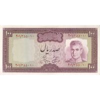 اسکناس 100 ریال (آموزگار - جهانشاهی) - تک - AU58 - محمد رضا شاه