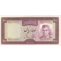اسکناس 100 ریال (آموزگار - جهانشاهی) - تک - AU55 - محمد رضا شاه