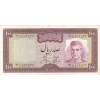 اسکناس 100 ریال (آموزگار - جهانشاهی) - تک - EF45 - محمد رضا شاه