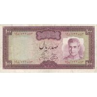 اسکناس 100 ریال (آموزگار - جهانشاهی) - تک - VF30 - محمد رضا شاه