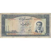 اسکناس 200 ریال 1330 - تک - VF25 - محمد رضا شاه