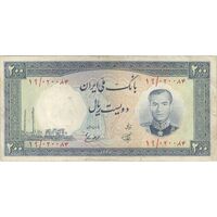اسکناس 200 ریال 1337 - تک - VF30 - محمد رضا شاه