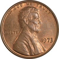 سکه 1 سنت 1973 لینکلن - MS61 - آمریکا