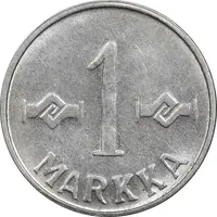 سکه 1 مارک 1954 جمهوری - MS61 - فنلاند