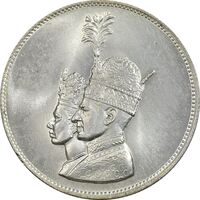 مدال یادبود نقره جشن تاجگذاری 1346 - UNC - محمد رضا شاه