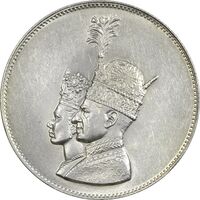 مدال یادبود نقره جشن تاجگذاری 1346 - AU - محمد رضا شاه