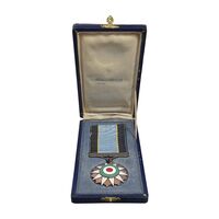 نشان درجه سه سپاس ورزشی (با روبان و جعبه فابریک) - AU - محمد رضا شاه