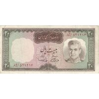 اسکناس 20 ریال (آموزگار - سمیعی) - تک - VF30 - محمد رضا شاه