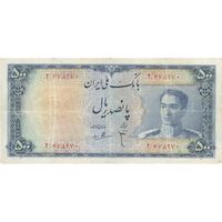 اسکناس 500 ریال سری سوم - تک - VF20 - محمد رضا شاه