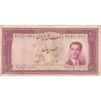 اسکناس 100 ریال کراواتی 1332 - تک - VF25 - محمد رضا شاه