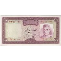 اسکناس 100 ریال (آموزگار - جهانشاهی) - تک - AU50 - محمد رضا شاه
