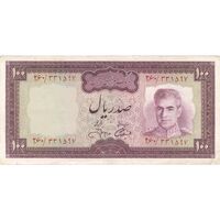اسکناس 100 ریال (آموزگار - جهانشاهی) - تک - VF35 - محمد رضا شاه