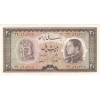 اسکناس 20 ریال 1333 - تک - UNC62 - محمد رضا شاه