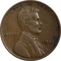 سکه 1 سنت 1946 لینکلن - VF30 - آمریکا
