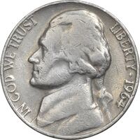 سکه 5 سنت 1964 جفرسون - VF35 - آمریکا