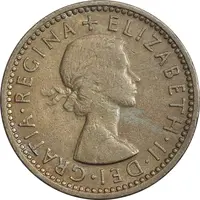 سکه 6 پنس 1957 الیزابت دوم - EF40 - انگلستان