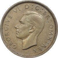 سکه 6 پنس 1949 جرج ششم - AU50 - انگلستان