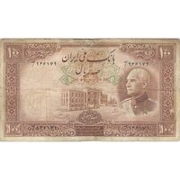 اسکناس 100 ریال پشت فارسی (مهر 1320) - تک - F - رضا شاه