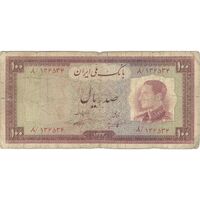 اسکناس 100 ریال 1333 - تک - F15 - محمد رضا شاه