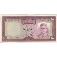 اسکناس 100 ریال (آموزگار - جهانشاهی) - تک - VF35 - محمد رضا شاه