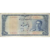 اسکناس 500 ریال سری سوم - تک - VF30 - محمد رضا شاه