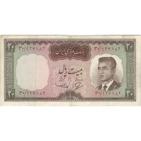 اسکناس 20 ریال (بهنیا - سمیعی) - تک - VF30 - محمد رضا شاه