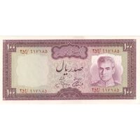 اسکناس 100 ریال (آموزگار - جهانشاهی) - تک - AU58 - محمد رضا شاه