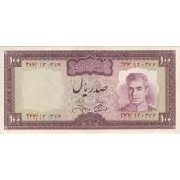اسکناس 100 ریال (آموزگار - جهانشاهی) - تک - EF45 - محمد رضا شاه