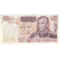 اسکناس 100 ریال 1350 - تک - AU58 - محمد رضا شاه