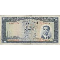 اسکناس 200 ریال 1330 - تک - VF30 - محمد رضا شاه