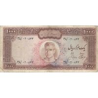 اسکناس 1000 ریال (آموزگار - جهانشاهی) - تک - VF25 - محمد رضا شاه