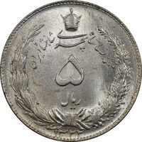سکه 5 ریال 1322 - MS63 - محمد رضا شاه