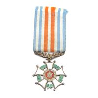 نشان خدمت شهربانی (روبان فابریک) - AU - رضا شاه